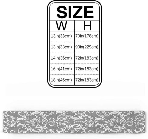 Custom Bed USA Linen Burlap Table Runner Classical Table Runners 13x70 inches Washable Fabric Tablerunner Table Top Decoration Tapestry for Indoor Outdoor Events - Ethnic Floral Geometric Grey White
