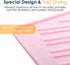 Nuovoware Silicone Dish Drying Mat, 16" x 14" Large Mat, Pink Kitchen Accessories, Easy Clean Dishwasher Safe Heat-Resistant Countertop Protection Trivet Multifunctional Kitchen Heat Proof Mat - Pink