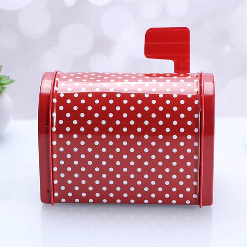 DOITOOL Tinplate Mailbox Christmas Cookie Box Tinplate Christmas Biscuits Tin Can for Kids Crafts and Decorating Activities Christmas New Year Party Favors