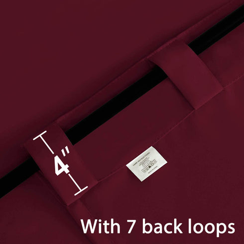 Blackout Window Panels Burgundy Bedroom Blackout Draperies Panels Back Tab/Rod Pocket Curtain Draperies Light Block for Room Darkening Window Curtain, 52 by 63 Inch, Burgundy 2 Panel