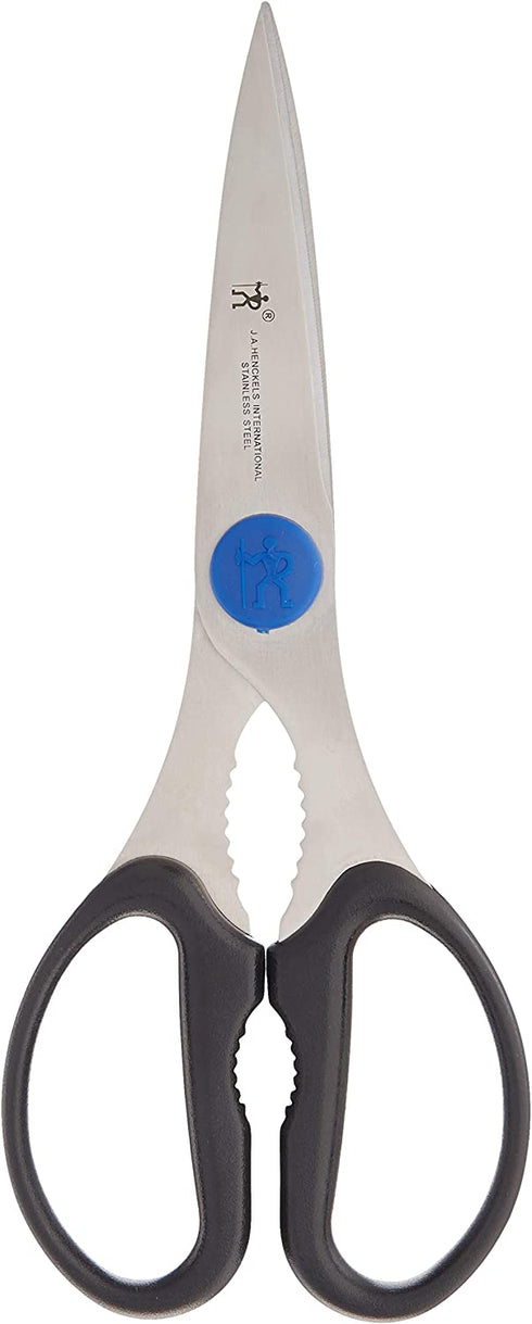HENCKELS Heavy Duty Kitchen Shears that Come Apart, Dishwasher Safe, Black, Stainless Steel, Blue