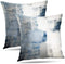 Alricc Set of 2 Grey Throw Pillow Covers Blue and Grey Art Decorative Cushion Cover for Home Bedroom Sofa Living Room 16X16 Inches