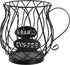ZEAYEA Coffee Pod Holder, K Cup Holder Coffee Capsule Basket for Counter Coffee Table Bar, Metal Espresso Pod Keeper Storage for Home Cafe Hotel, Black