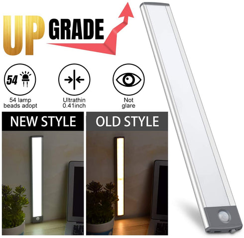 30-LED Motion Sensor Cabinet Light, Under Counter Closet Lighting, Wireless USB Rechargeable Kitchen Night Lights,Battery Powered Operated Light,Uniform Light for Wardrobe,Closets,Cabinet,Cupboard