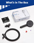 High Pressure Handheld Shower Head VMASSTONE 4-Setting Shower head Kit - Jet Water Mode - with 59" Stainless Hose and Adjustable Mount Excellent Replacement for Bath Showerhead (HM-001 Matte Black)