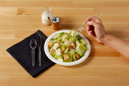 Dixie Heavy-Weight Polystyrene Plastic Fork, Teaspoon and Knife Cutlery Pack by GP PRO (Georgia-Pacific), Crystal, CH0369DX7, (90 Forks, 60 Spoons, and 30 Knives Per Kit, 1 Kit Per Case), Clear