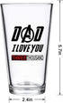 Dad I Love You 3000 Beer Glass, Dad Pint Glass 15Oz - Father's Day Gift or Birthday Gift for Men, Dad, New Dad, Papa from Daughter Son