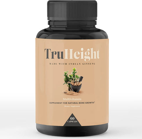 TruHeight Capsules - Height Growth Maximizer - Natural Height Growth for Kids, Teens, & Young Adults - Keto with Ashwaganda & Nanometer Calcium - Peak Height Booster, Height Increase Pills, Ages 10+