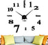 Lumuasky DIY Wall Clock, Large 3D Mirror Stickers Numbers Modern Silent Decorative Clock for Living Room, Bedroom, Home, Office, School (Black)