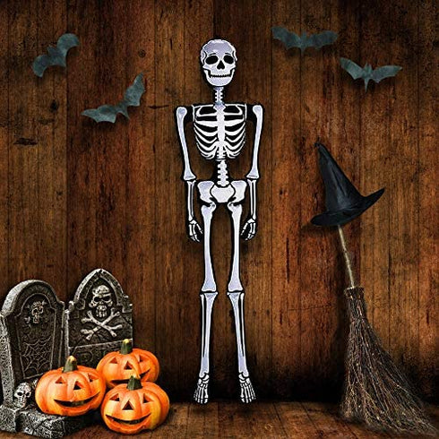 ArtCreativity Halloween Skeleton Inflate Decoration - 6ft Tall - Cute and Creepy Home Decor - for Indoor and Outdoor Use - Halloween Party Supplies, Contest Prize for Kids