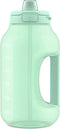 Ello Hydra Half Gallon Jug with Time Marker & Handle for All Day Hydration & Silicone Straw with Locking, Leak Proof Lid BPA Free, Yucca, 64oz