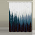 JAWO Mountain Forest Scene Fabric Shower Curtains for Bathroom, Pine Tree Mountains Black Bird Rustic Scenery Shower Curtain, Cloth Shower Curtain with 10 Hooks, 60x72 Inches