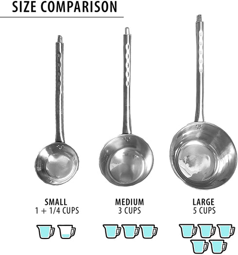 Stainless Steel Dipper, Ladle for Commercial & Home, Multi-Purpose Canning Ladle, No Pain Grip, Long and Smooth Handle, Large Oversized Scoop With Hook, Made in Korea, 5 Cups, 40 oz (Large)