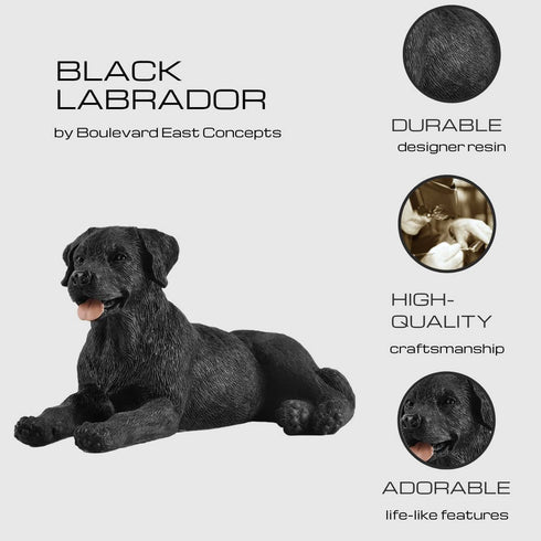 Boulevard East Concepts Labrador Dog Collectible Figurine Statue (Black)