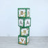 Baby Shower Safari Jungle Animal Box Set of 4 Baby Block Boxes for Gender Reveal Party Supplies Birthday Party Decorations Boy Girl Baby Blocks Decorations. (Green)