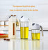 AINAAN Auto Flip Olive Oil Dispenser Bottle,Leakproof Condiment Container,Non-Slip Handle for Kitchen Cooking, 300ml, White, Oil Bottle