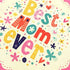 YOUR SMILE Mother's Day Cotton Linen Square Decorative Throw Pillow Case Cushion Cover 18x18 Inch(45CM*45CM) (Best mom Ever)