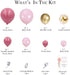 Pateeha Pink Balloon Garland 130 Pcs Baby Shower Decorations for Girl Dusty Rose Gold Metallic Double Stuffed Balloon Arch Kit for Wedding Bridal Shower Birthday Party Decorations