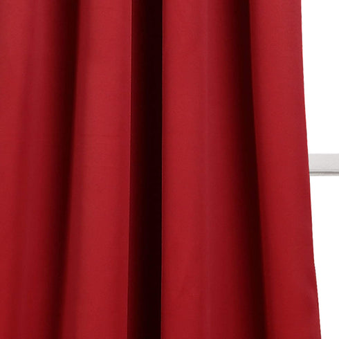 Lush Decor Curtains-Grommet Panel with Insulated Blackout Lining, 95 in L Pair, Red
