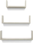 Americanflat Driftwood Floating Shelves Set of 3 - U Shaped Composite Wood Wall Mounted Display Ledges for Bedroom, Living Room, Bathroom, Kitchen, and Office