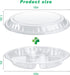 10 Pieces Round Appetizer Serving Trays with Lids Veggie Fruit Snack Food Trays Disposable Compartments Plastic Platters Vegetable Salad Serving Trays for Party Supplies (Clear,10.4 x 10.4 x 2 Inch)