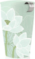 Tea Forte Kati Cup Lotus, Ceramic Tea Infuser Cup with Infuser Basket and Lid for Steeping Loose Leaf Tea
