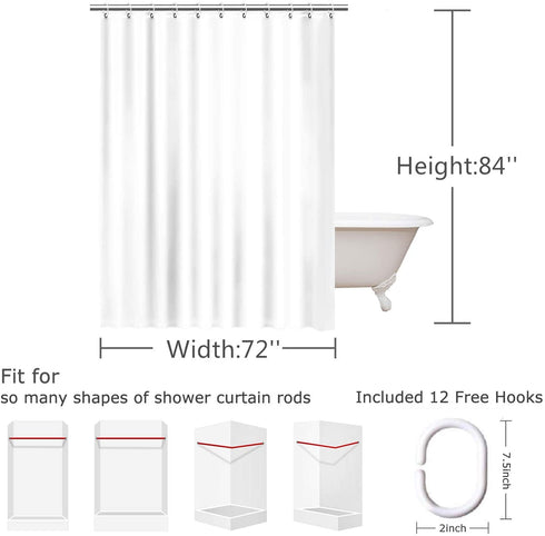 LIVILAN Cherry Blossom Shower Curtain Japanese Shower Curtain Floral Sakura Plum Blossom Flower Shower Curtains with 12 Hooks Teal Blue and Pink Pretty Shower Curtain, 72" W x 84" H