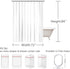 LIVILAN Cherry Blossom Shower Curtain Japanese Shower Curtain Floral Sakura Plum Blossom Flower Shower Curtains with 12 Hooks Teal Blue and Pink Pretty Shower Curtain, 72" W x 84" H