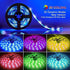 Entiqi LED Strip Lights Battery Powered, 6.5FT/2M RGB LED Light Strip SMD5050 60 LEDs Rope Lights Color Changing Flexible LED Strip Kit for Home Bedroom DIY Party Indoor Outdoor