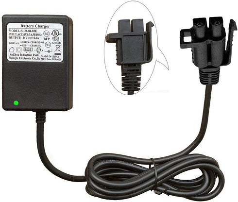 FULIHUA 24V B Plug Kids Ride On Car Charger ,24 Volt Battery Charger, for Gravedigger Monster Truck Yamaha Grizzly Riding Toy Grave Digger Ride-Ons Accessories