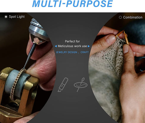 Vekkia Rechargeable LED Neck Reading Light, Book Lights for Reading in Bed, 3 Brightness Levels, Flexible Soft Silicone Arms Comfortable Wear, Long Lasting. Perfect for Readers, Craft & Knitting