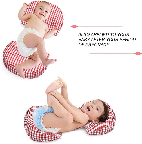 Pregnancy Pillow, Side Sleeper Maternity Belly Support Pillows Double Wedge for Both Bump and Back Best Pregnant Mom Gift