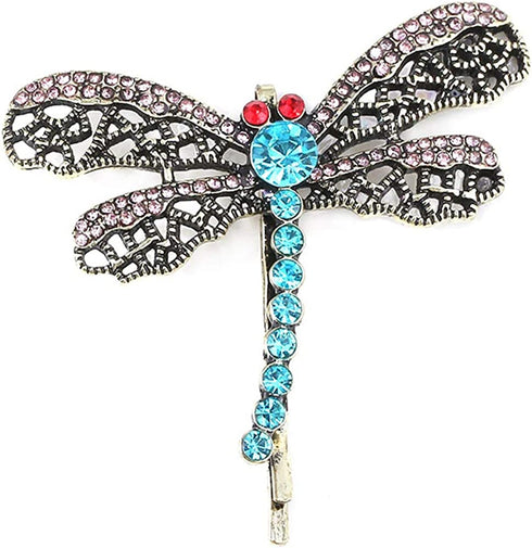 OfficialOtaku Coraline Costume Dragonfly Hair Clip Accessory Blue