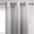 DWCN Faux Linen Grey Ombre Sheer Curtains - Gradient Semi Voile Drapes Bedroom and Living Room Curtains, Set of 2 Grommet Top Window Curtain Panels, 42 x 63 Inch Length
