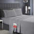 Infinitee Xclusives 1800 TC Series King Sheet Set - 4 Piece Bed Sheets - Soft Brushed Microfiber Fabric - 16 Inches Deep Pockets Sheets Wrinkle Free & Fade Resistant (Grey, King)