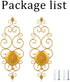 Sziqiqi Iron Wall Candle Sconce Holder Set of 2 Hanging Wall Mounted Pillar Candle Sconces Holder, Wall Sconces Decor for Bedroom Dining Room, Gold