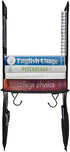 Hanging Locker Shelf Organizer with 2 Hooks and 4 Small Pockets