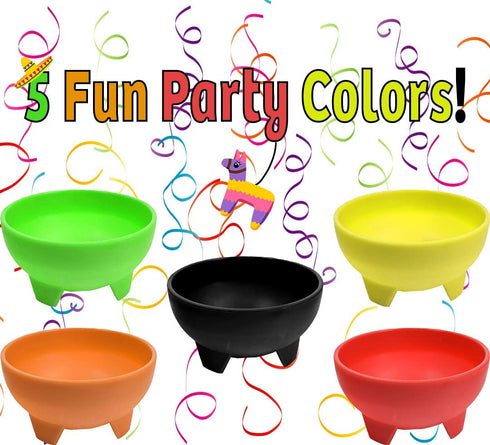 Set of 8 Multi Color Black Duck Brand 4.5" Diameter, 12 oz Salsa Bowls - Serving Bowls - Dipping Bowls