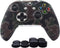 Hikfly Silicone Gel Controller Cover Skin Protector Kits for Xbox One/Xbox One S/Xbox One X Controller Video Games(1 x Controller Camouflage cover with 8 x Thumb Grip Caps)(Grey)