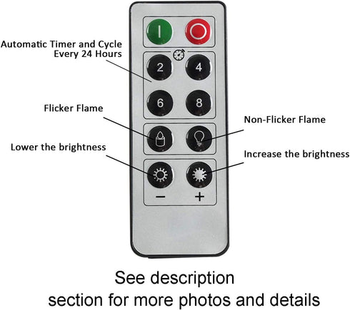 Window Candles with Remote Timers 10PCS Battery Operated Flickering Flameless Led Electric Candle Lights with Gold Base and 10PCS Suction Cups Taper Candles Holder for Christmas Decorations