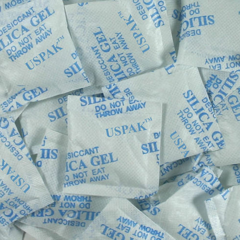 USPak 5 Gram Pack of 50 Silica Gel Desiccant Packets Drying Agent Moisture Absorber Dehumidifiers (Ship from USA)