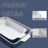 Hompiks Baking Dish Casserole Dish Porcelain Bakeware Sets for the Oven Baking Dishes Set of 2 for Lasagna Kitchen Royal Blue Baking Pans.