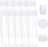 Aneco 16 Pack 12 Ounce Clear PET Plastic Juice Bottles Empty Round Bottles with Lids for Juice, Milk, Tea and Other Beverages