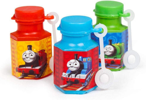 amscan Cute Thomas The Tank Mini Bubble Birthday Party Favour Toy and Prize Giveaway, 0.6 oz., Pack of 12.