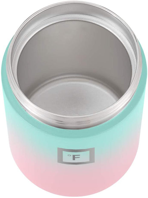 IRON °FLASK Food Jar - 16 Oz, Foldable Spoon, Leak Proof, Vacuum Insulated Thermo, Stainless Steel, Storage Lunch, Container, Canteen, Double Walled, Portable Food Bowl