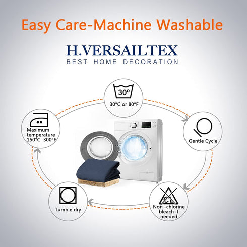 H.VERSAILTEX Reversible Chair Cover for Dogs Pet Water Repellent Sofa Cover Chair Slipcover 2" Thick Straps Slip-Resistant Chair Protector Soft Quilted Seat Width Up to 21"(75"x 65", Navy/Beige)