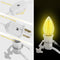 Accessory Cord with Clear Light Bulb, 6 Feet White Cord with On/Off Switch LED Replacement, Good for Valentine's Day Village House Outdoor Craft Holiday Decoration (5 Pieces)