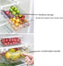 YekouMax Fridge Drawer Organizer, Refrigerator Organizer Bins, Pull Out with Handle, Fridge Shelf Holder Storage Box, Clear Container for Food,Drinks,Fit for Fridge Shelf Under 0.6" (1 Pack Medium)