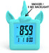Something Unicorn - Unicorn Digital Alarm Clock with Snooze Button and Blue LCD Back-Lighting. Easy to Set Battery Powered Digital Clock in Silicone Sleeve with Time, Date and Alarm Display. (Blue)