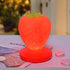 Colorsa Children's Night Light, Cute Silicone Strawberry Lamp Children's Bedside Color Changing Lamp, USB Rechargeable, 3 Modes Touch Switch Gift for Birthday, Christmas (Red)